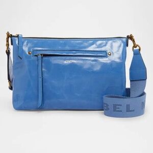 Isabel Marant  nessah zip leather shoulder bag - 30co cobalt